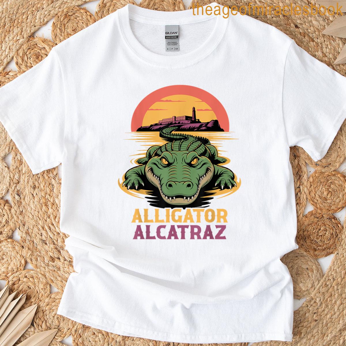 Funny Alligator Alcatraz Meme Florida Everglades Cool Design T-shirt