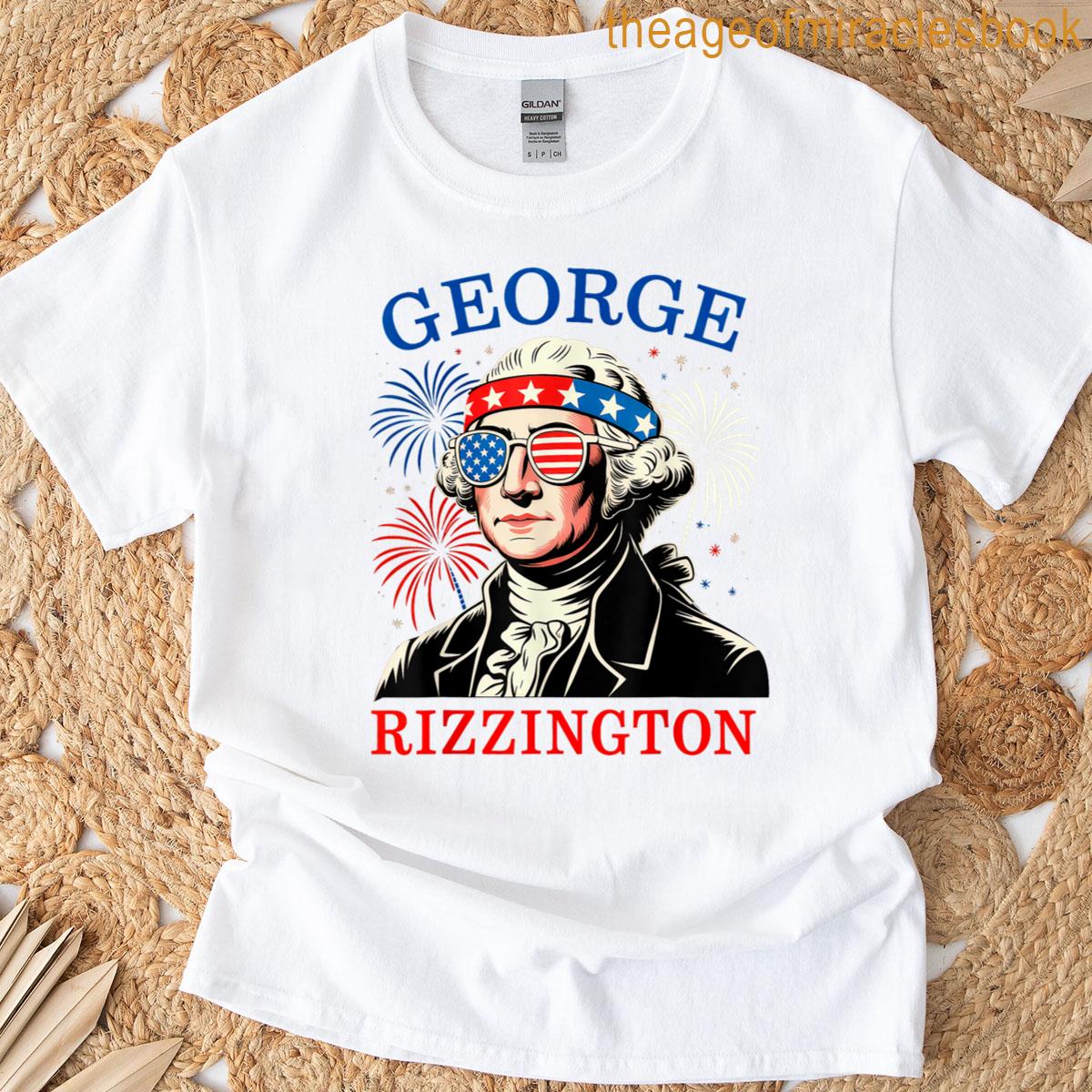 George Rizzington American Flag 4th Of July Mens Women T-shirt