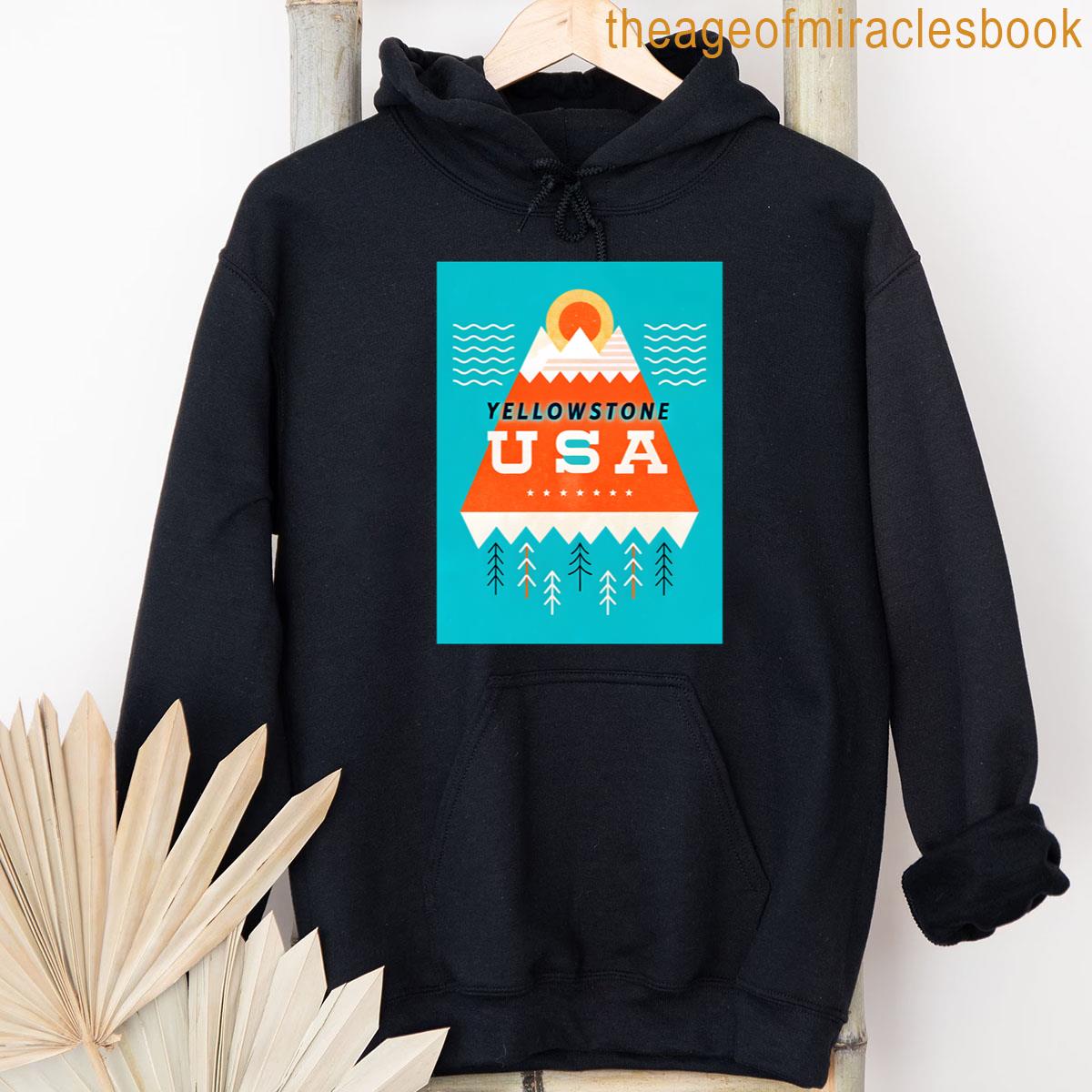 Alternative view of Vintage Yellowstone National Park Usa Poster Style T-shirt