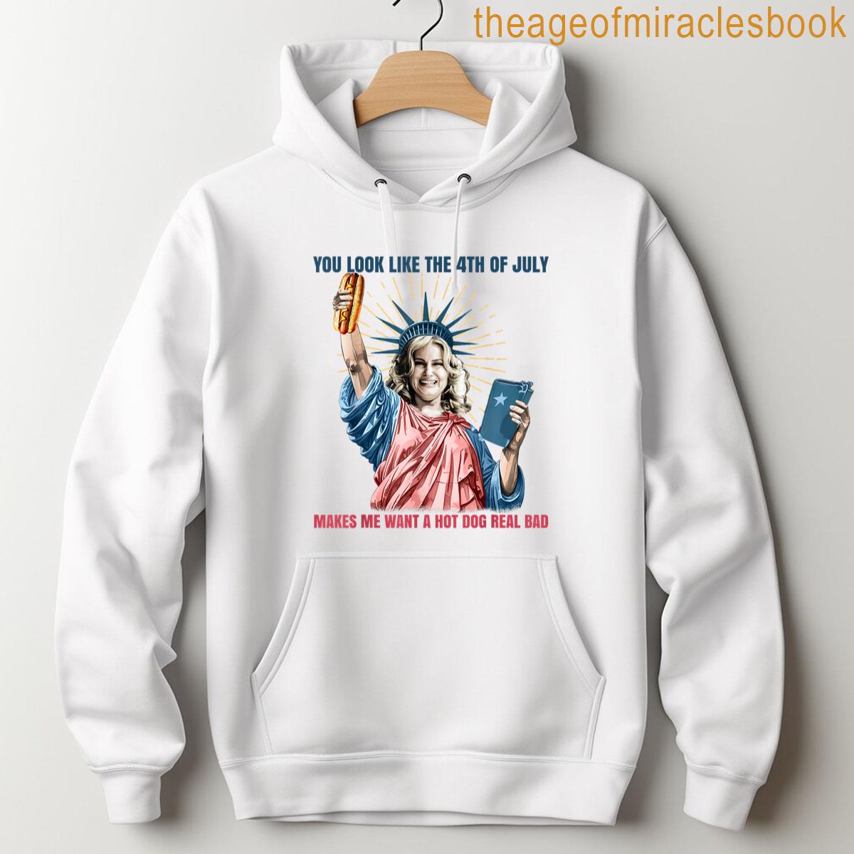 Alternative view of You Look Like The Happy 4th Of July Patriotic America Funny T-shirt