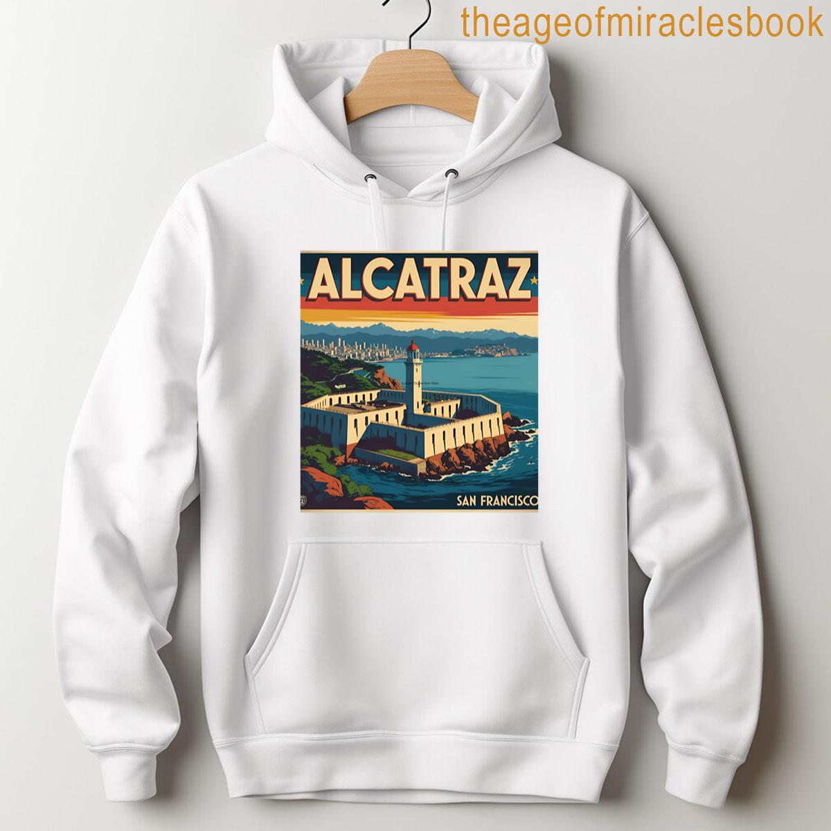 Alternative view of Alcatraz Vintage Poster 1940 Oversized T-shirt