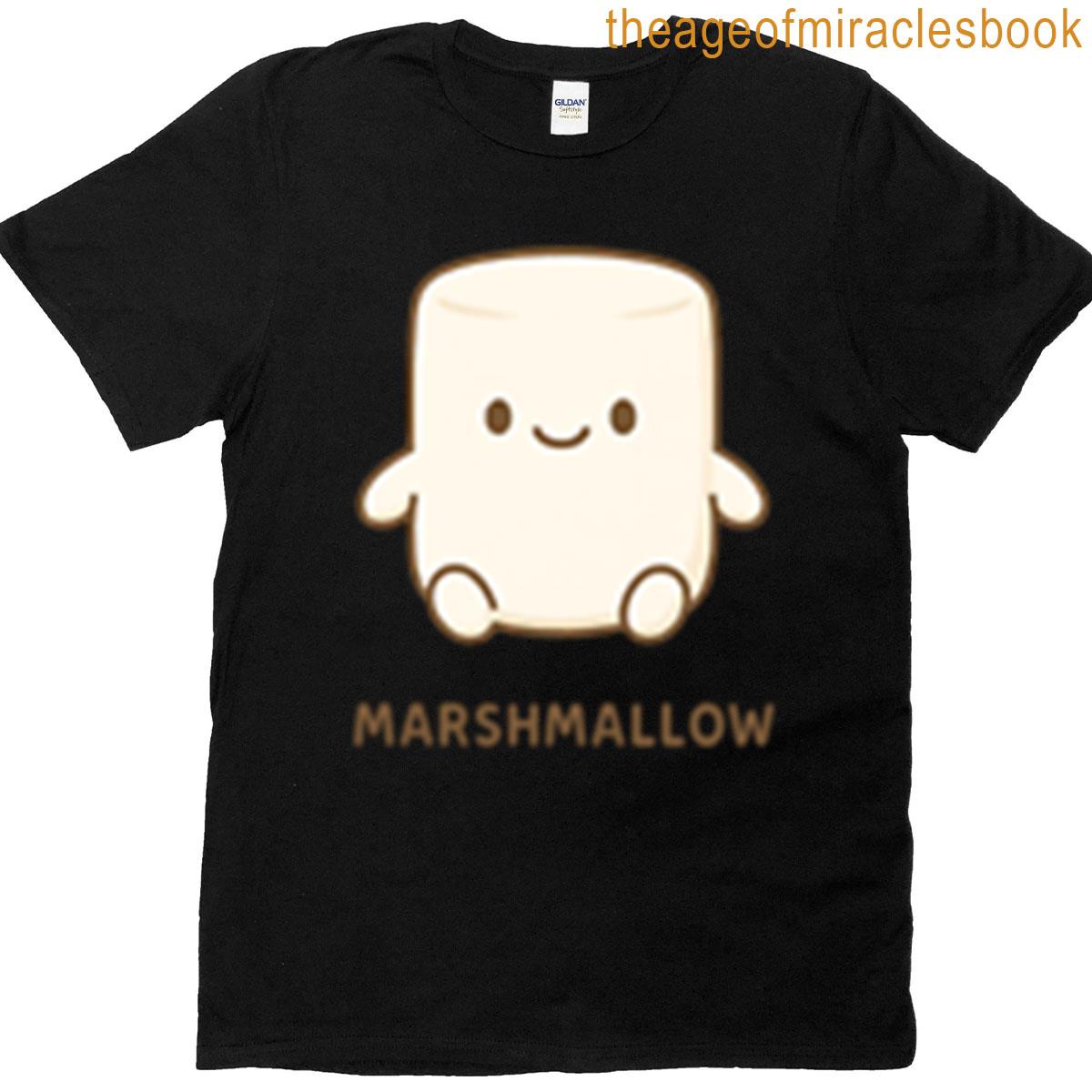 Kawaii Marshmallow Cute Minimalist Dessert Character T-shirt