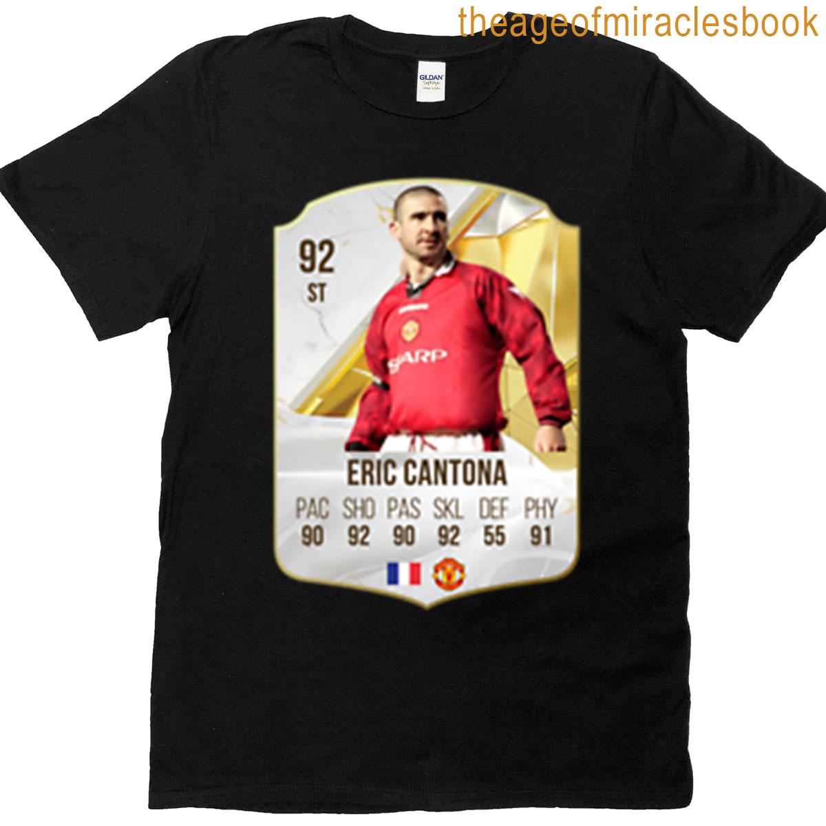 Eric Cantona Fc25 Fifa Card Retro Football Legend Print Oversized T-shirt
