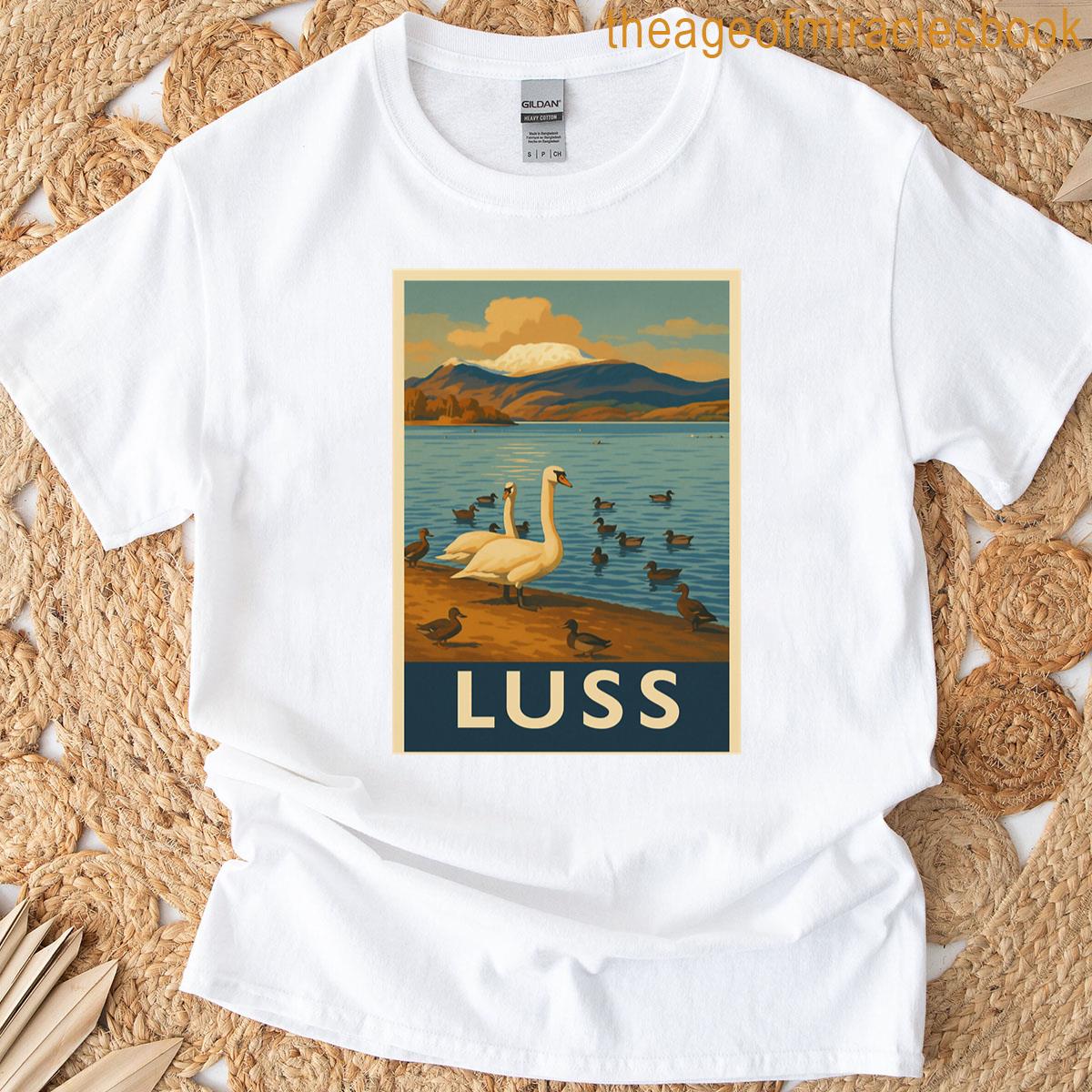 Vintage Travel Poster Luss Loch Lomond Scotland Premium T-shirt