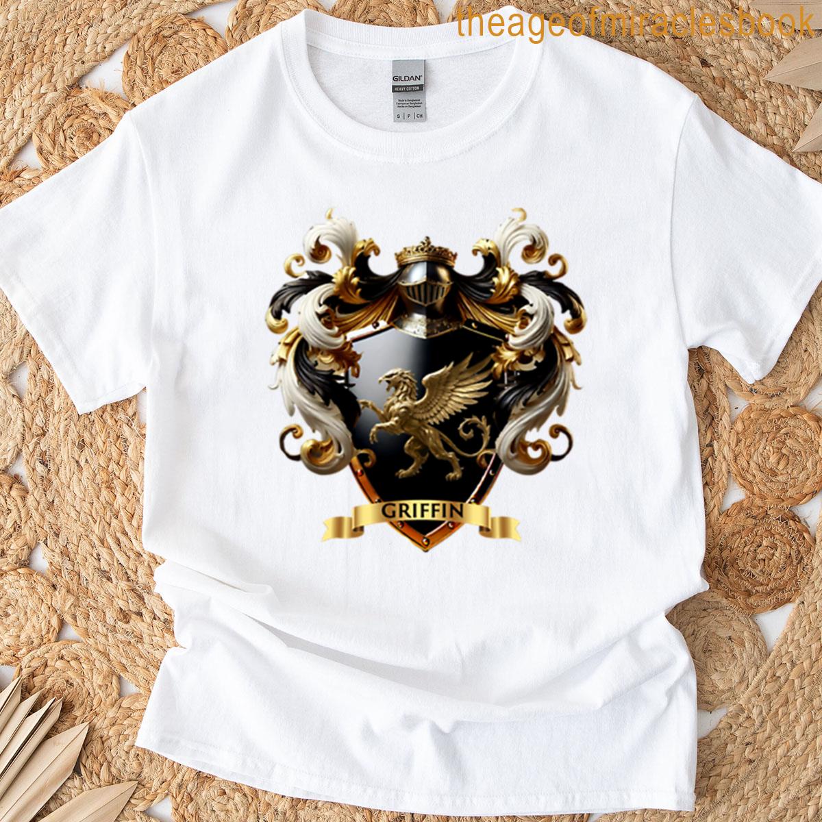 Griffin Family Crest Mythical Irish Heritage Shield T-shirt