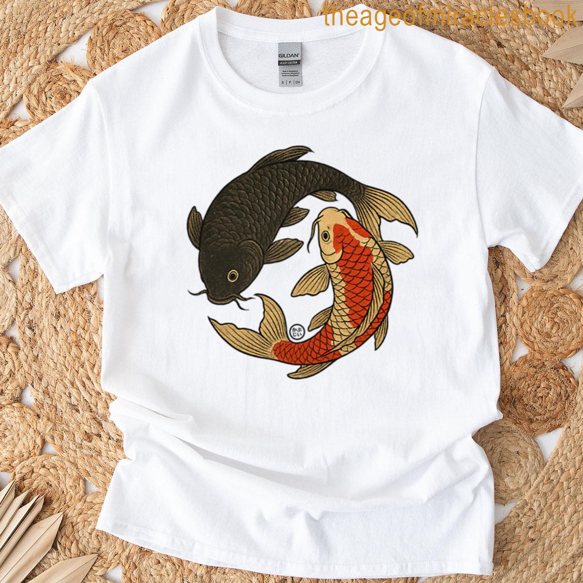Japanese Koi Fish Yin Yang Zen Koi Circle T-shirt
