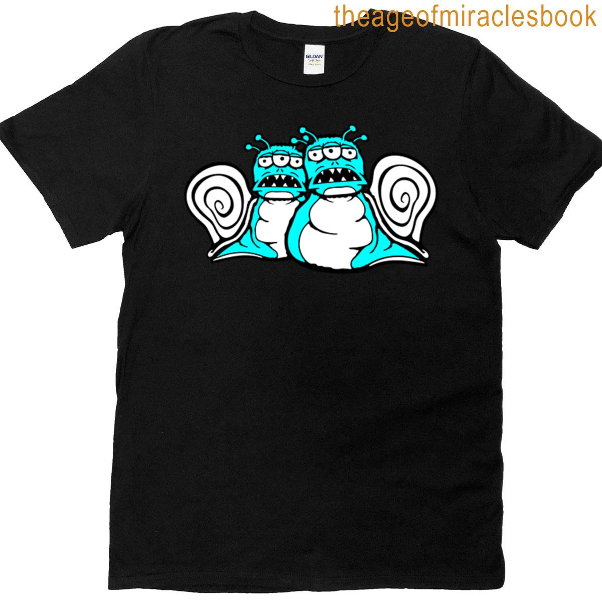2 Snail Alien Monster Horror Halloween Friends Team 3 Eyes T-shirt