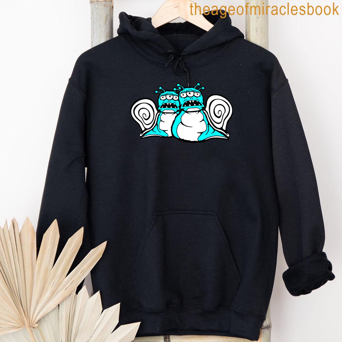 Alternative view of 2 Snail Alien Monster Horror Halloween Friends Team 3 Eyes T-shirt