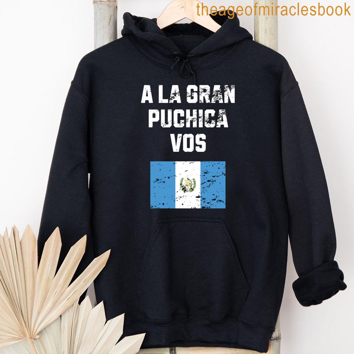 Alternative view of A La Gran Puchica Vos Guatemala Flag Saying Retro Vintage T-shirt