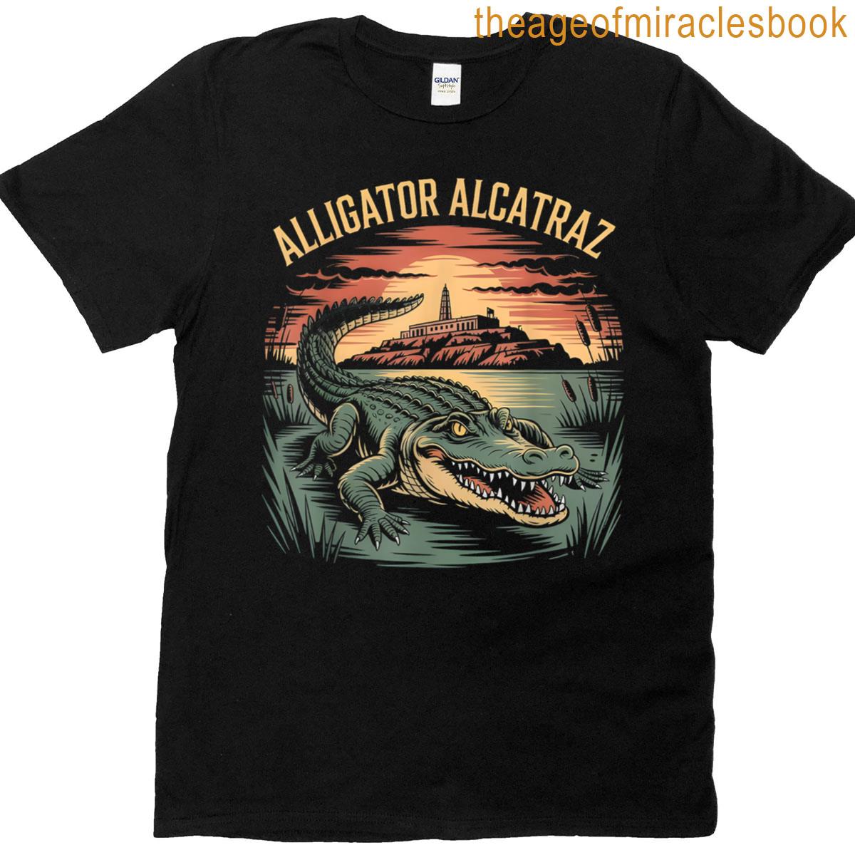 Alligator Alcatraz Escape Everglades Florida Humor T-shirt