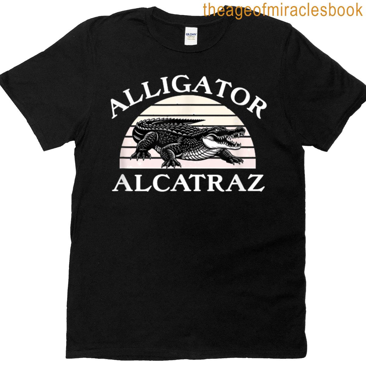 T-shirt Homme Alligator Alcatraz Florida Everglades - Graphique Drôle - Neuf