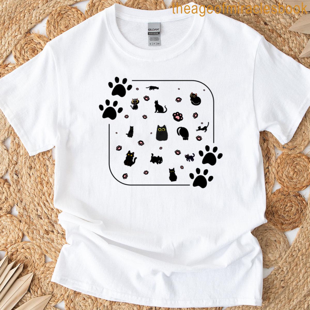 Black Cat Seamless Pattern Premium T-shirt