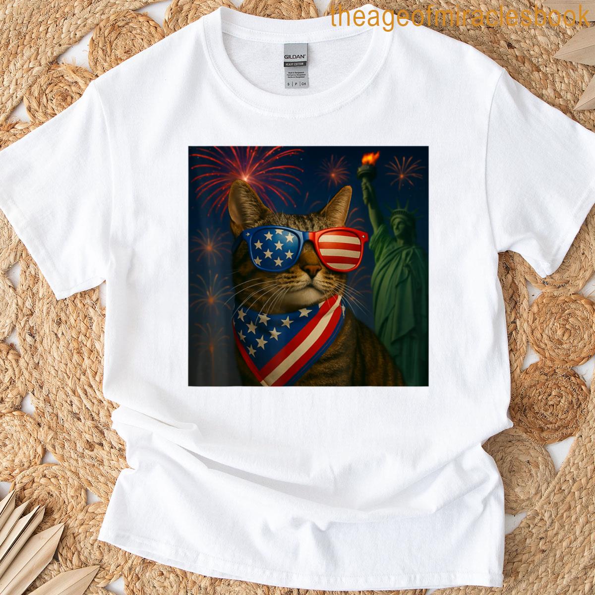 Cute Cat 4th Of July Fourth Of July Cat T-shirt