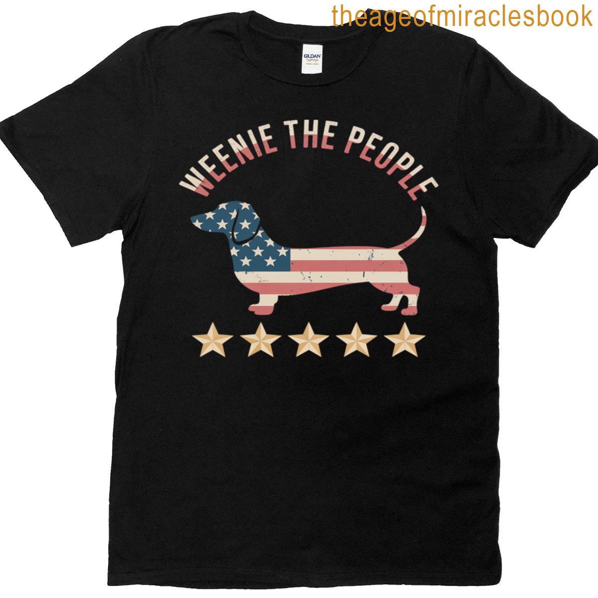 Dachshund Weenie The People American Flag 4th Of July T-shirt