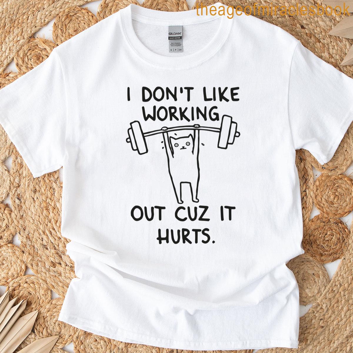 Funny Lazy Cat Workout Humor For Exercise Haters And Pet Fan T-shirt