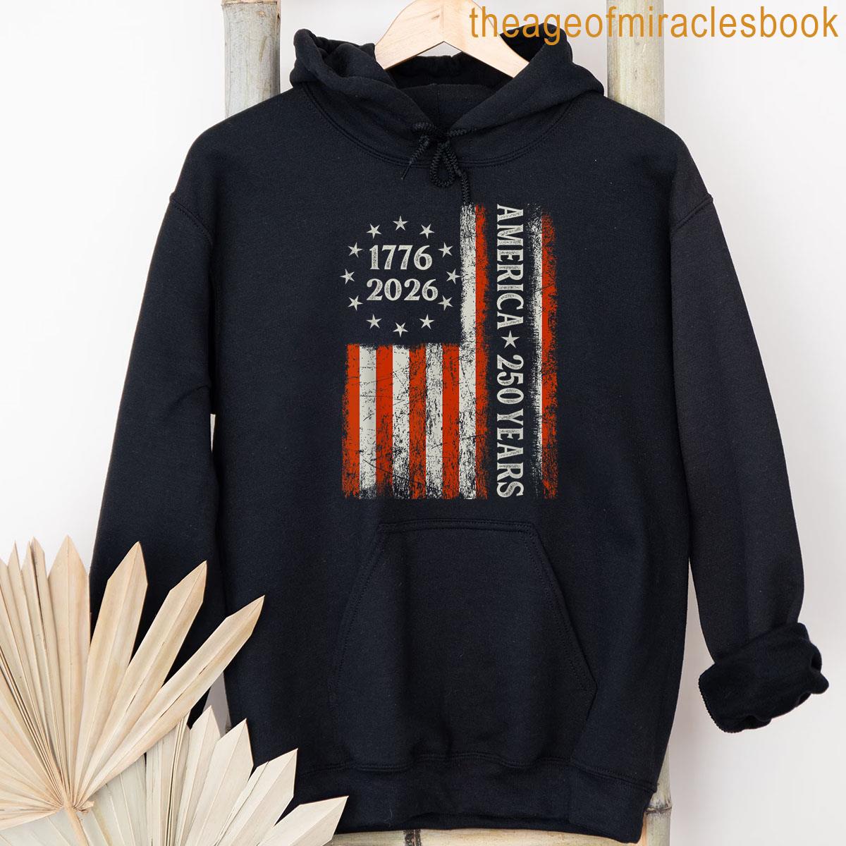 Alternative view of 250 Years America Flag 250th Birthday 1776-2026 T-shirt