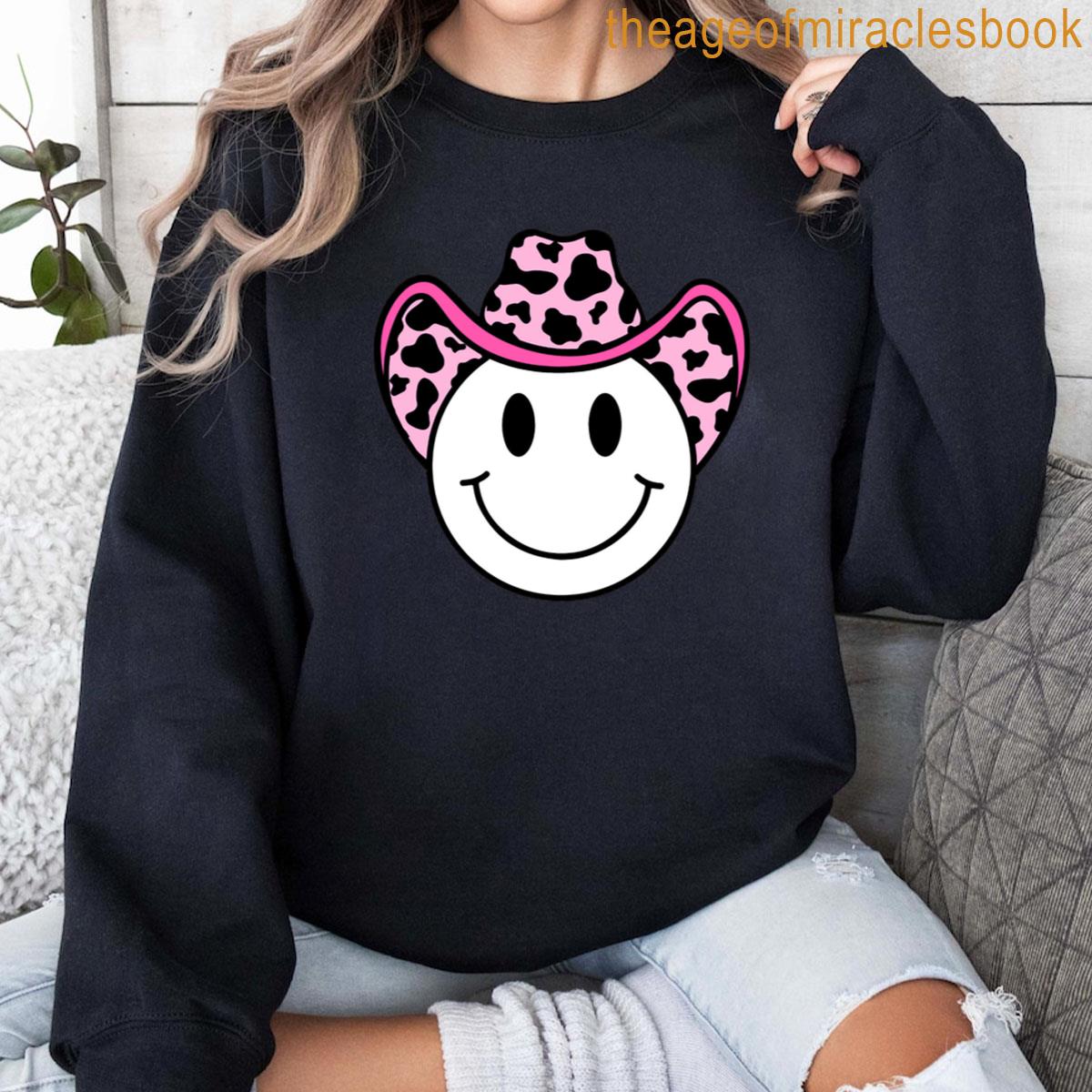 Pink Cowboy Smiley Face T-shirt