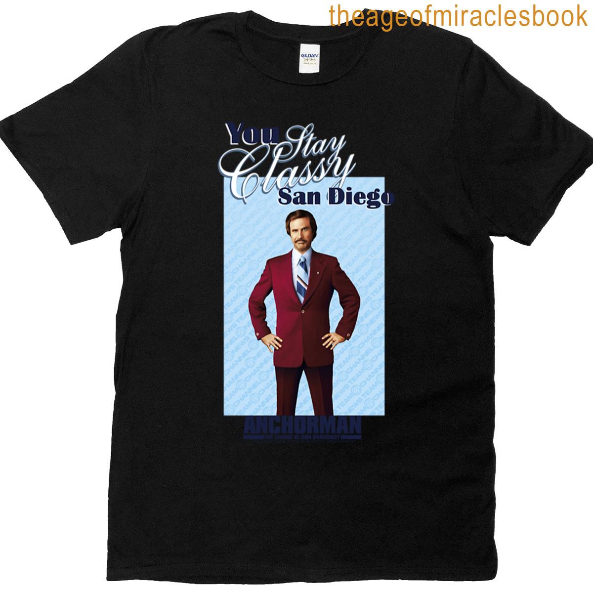 Will Ferrell Movie Quote Shirt You Stay Classy San Diego T-Shirt - Anchorman  Movie Quote Apparel Beginner Sewing Kit For Kids, image size:1200x1200