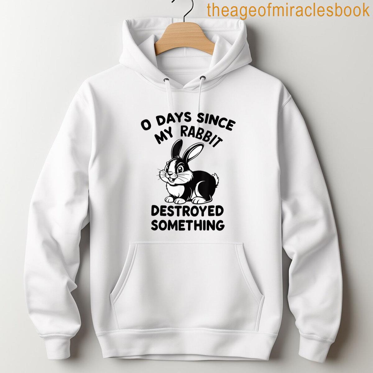 Alternative view of 0 Days Since My Rabbit Destroyed Something Fun T-shirt
