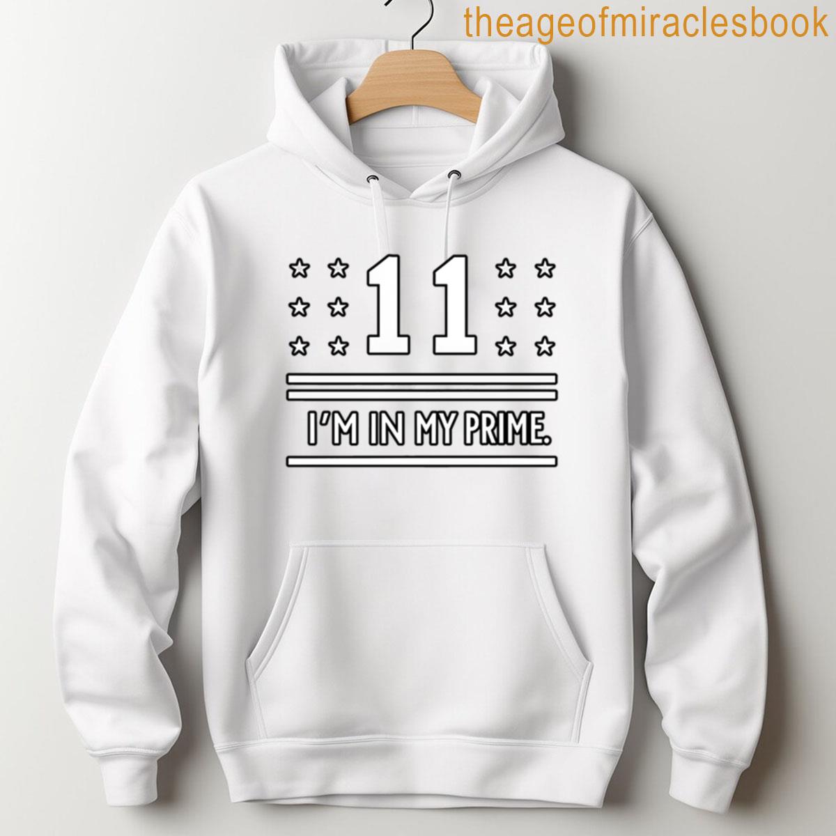 Alternative view of 11 Im In My Prime Funny Math Birthday Design T-shirt