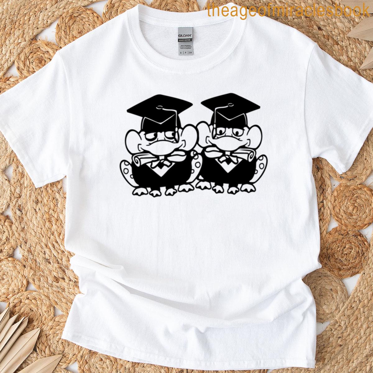 2 Frog College Degree School Certificate Proud Student Team T-shirt
