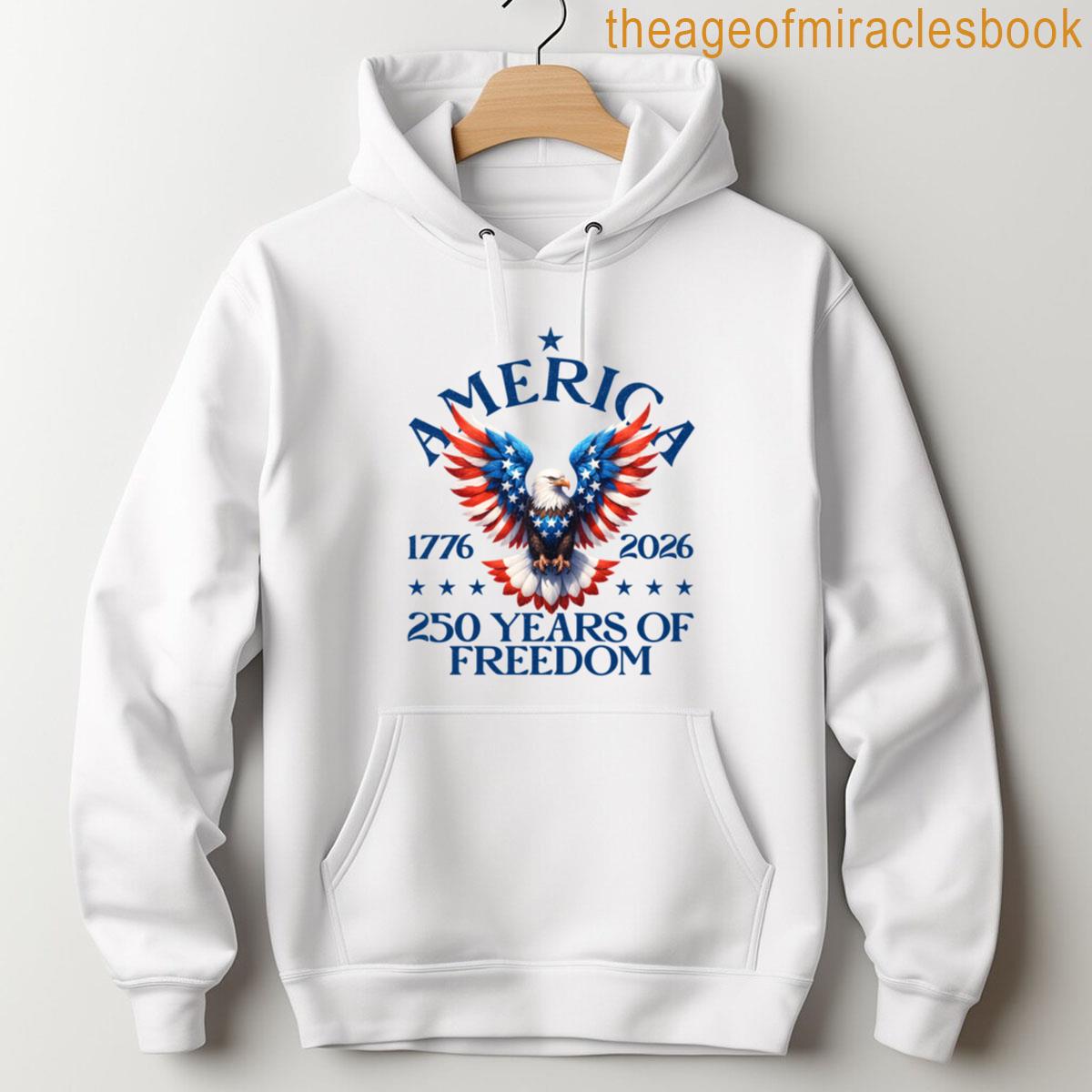 Alternative view of 250 Years Of Freedom American Flag 250th Anniversary Usa T-shirt