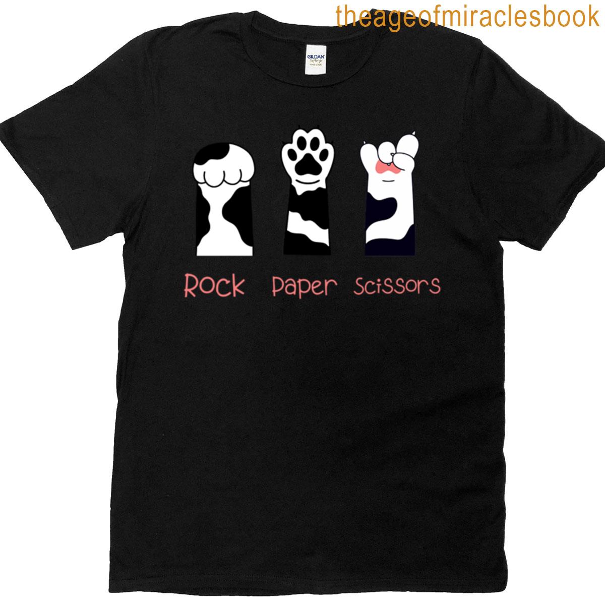 Purrfect Rock Paper Scissors Cute Kitty Paw Game T-shirt