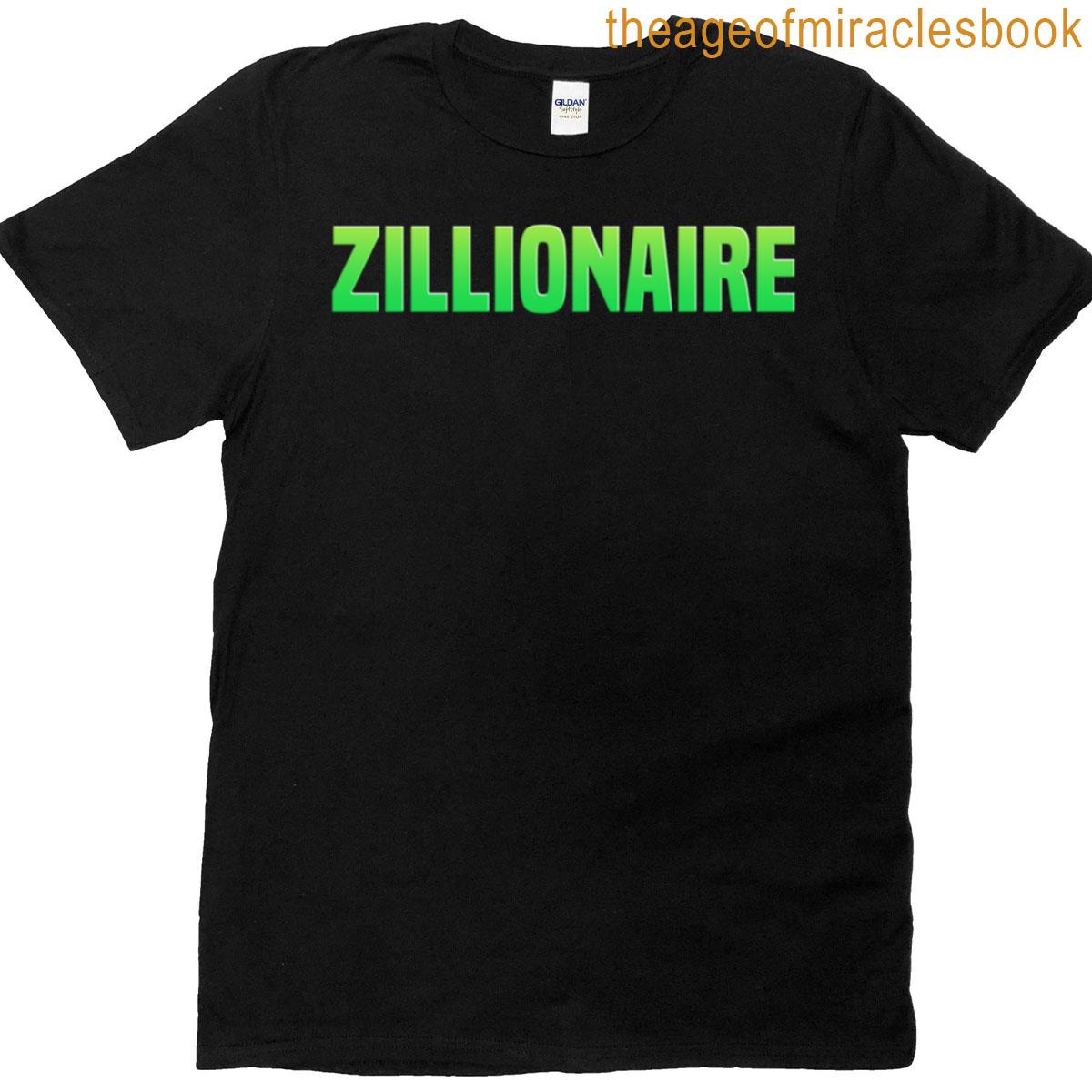 Zillionaire Manifesting Words In Green Oversized T-shirt