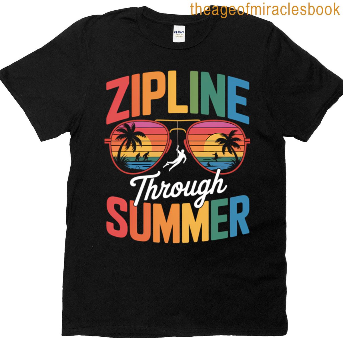 Zipline Player Funny Ziplining Summer Vacation T-shirt