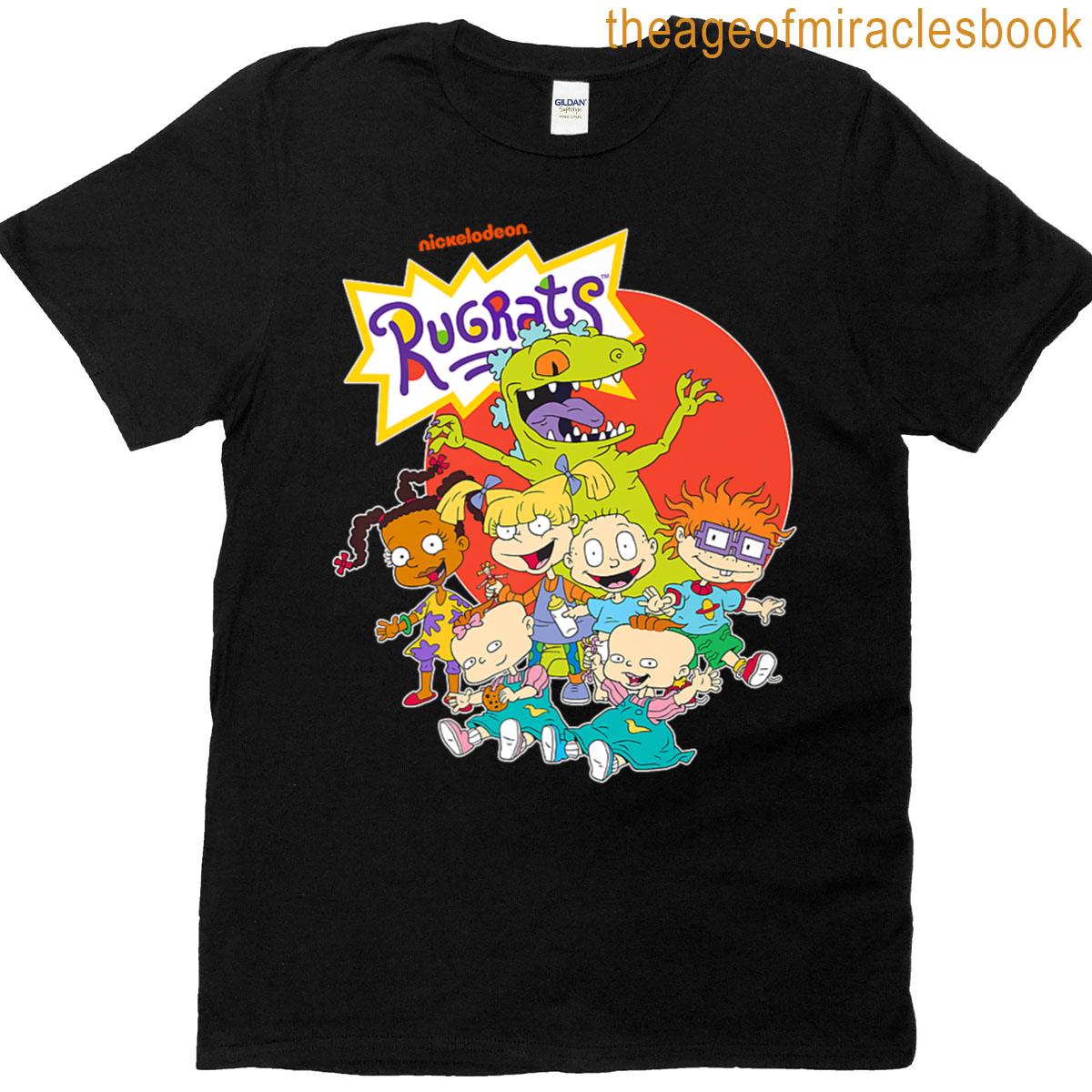 Rugrats Group With Reptar And Nickelodeon Logo Premium T-shirt