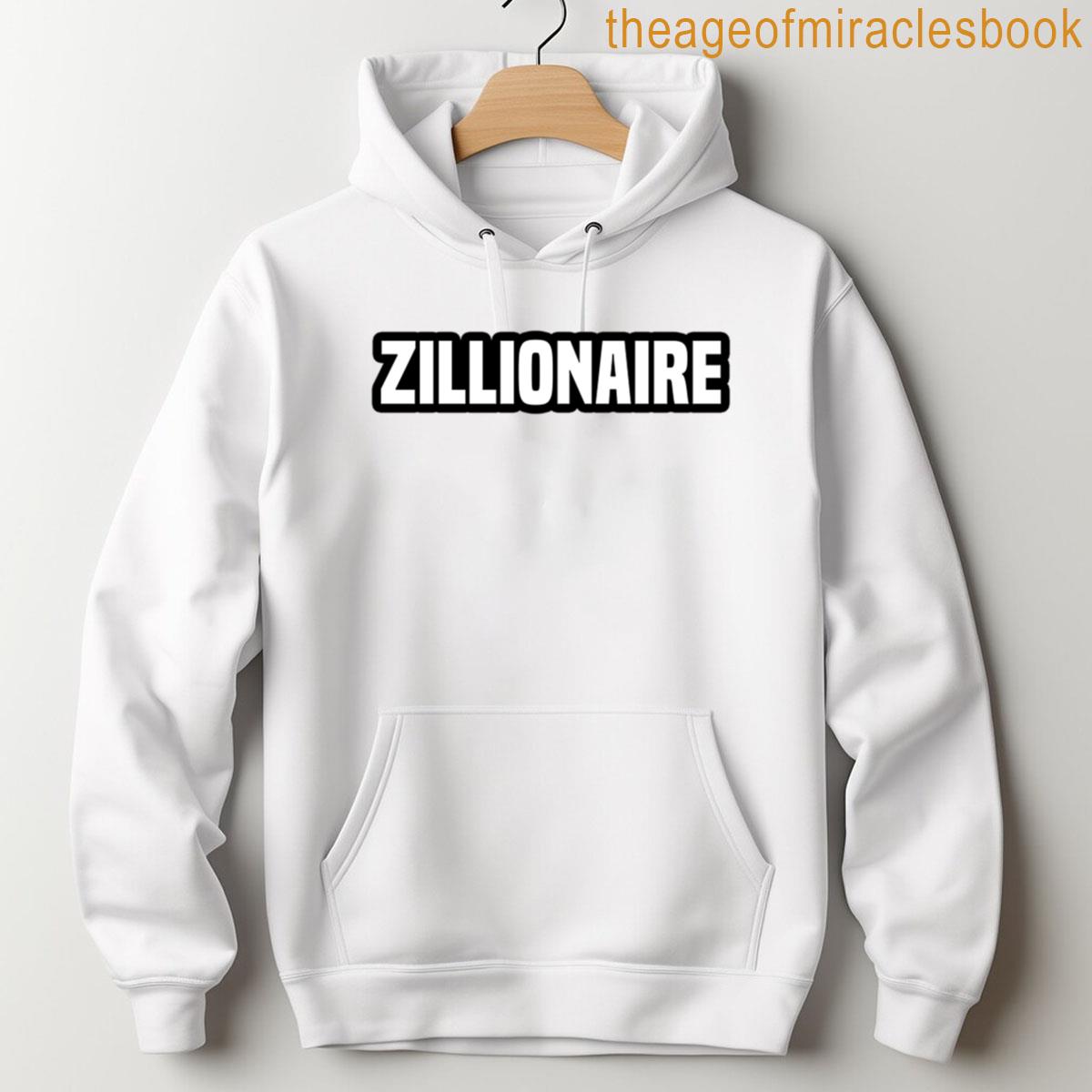 Alternative view of Zillionaire Manifesting Words In Outline T-shirt