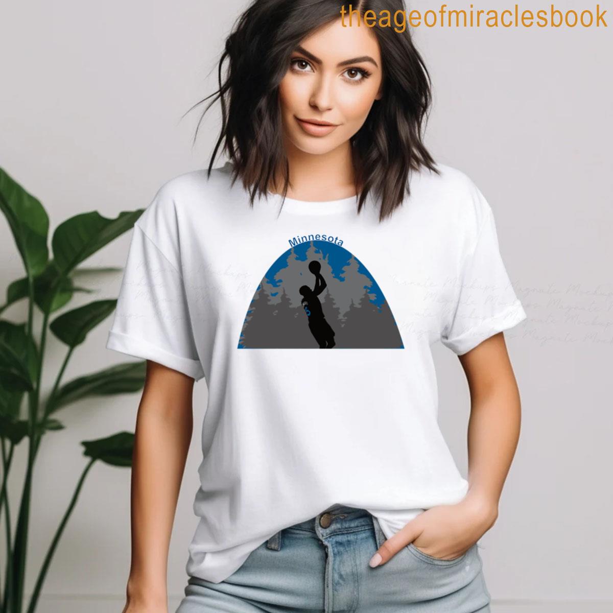 Basketball Player Anthony Edwards In Action T-shirt