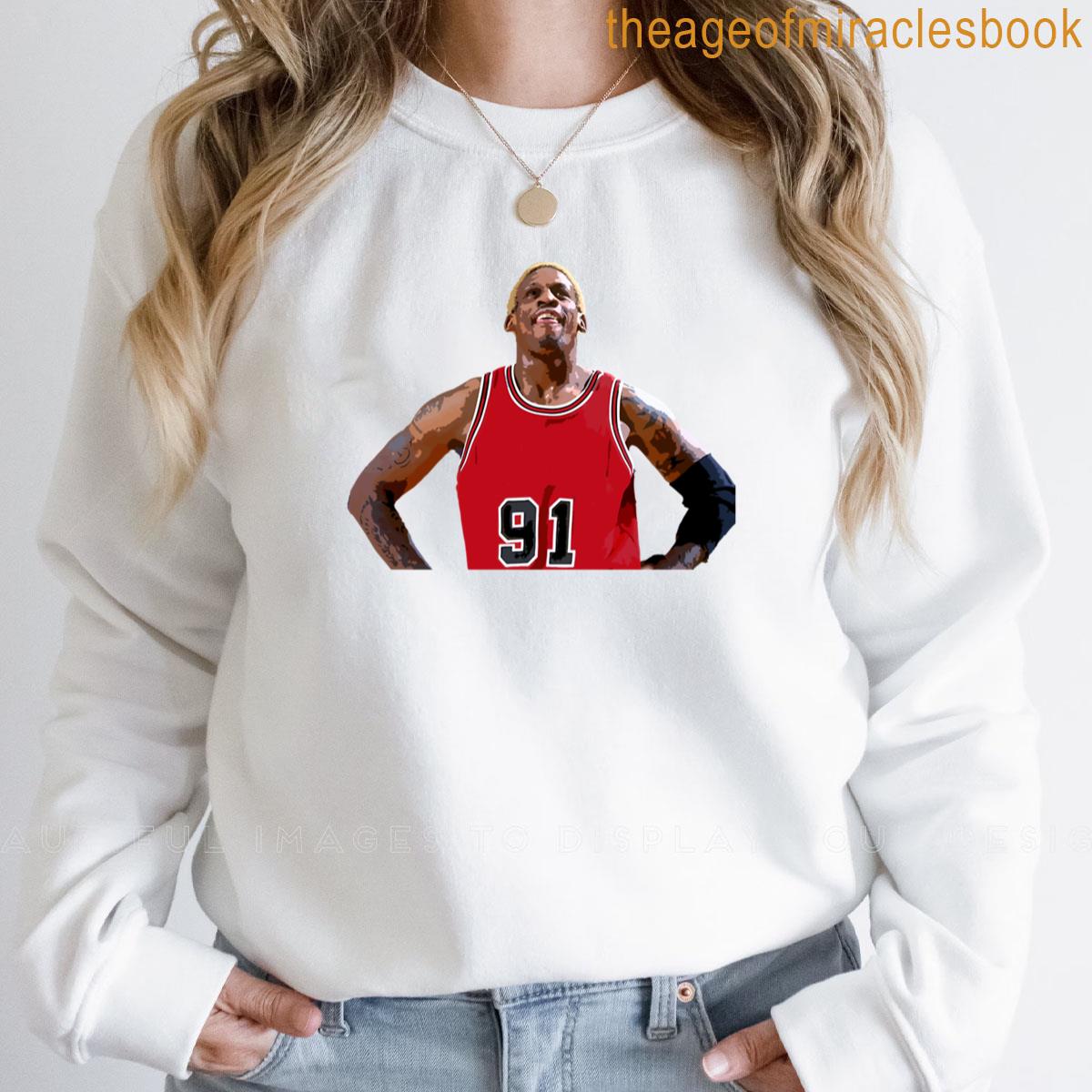 Dennis Rodman プリント スウェット Mサイズ Black Hooded Dennis Rodman Graphic Sweatshirt Size Small New