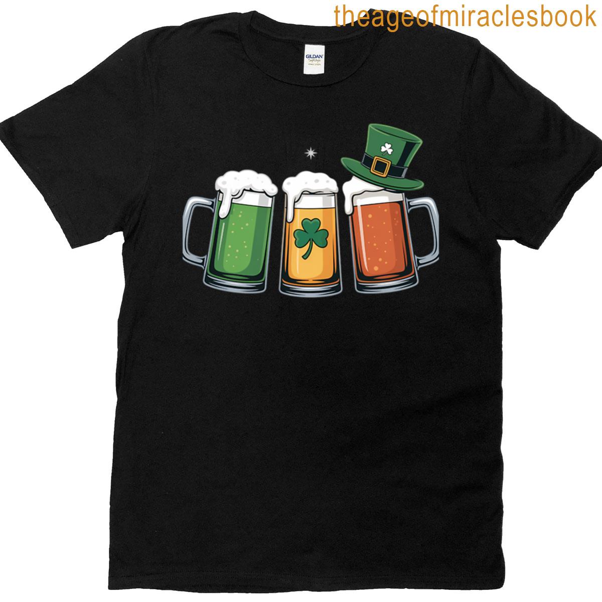 Irish Beer Lovers Ireland Flag St Patricks Day Funny Drinking T-shirt