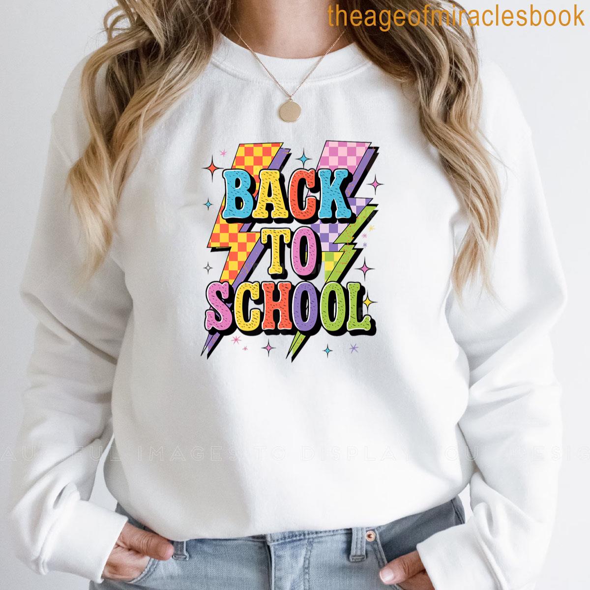 T-shirt Retro Lightning Bolt ABCD Back To School Tour Teacher T-Shirt