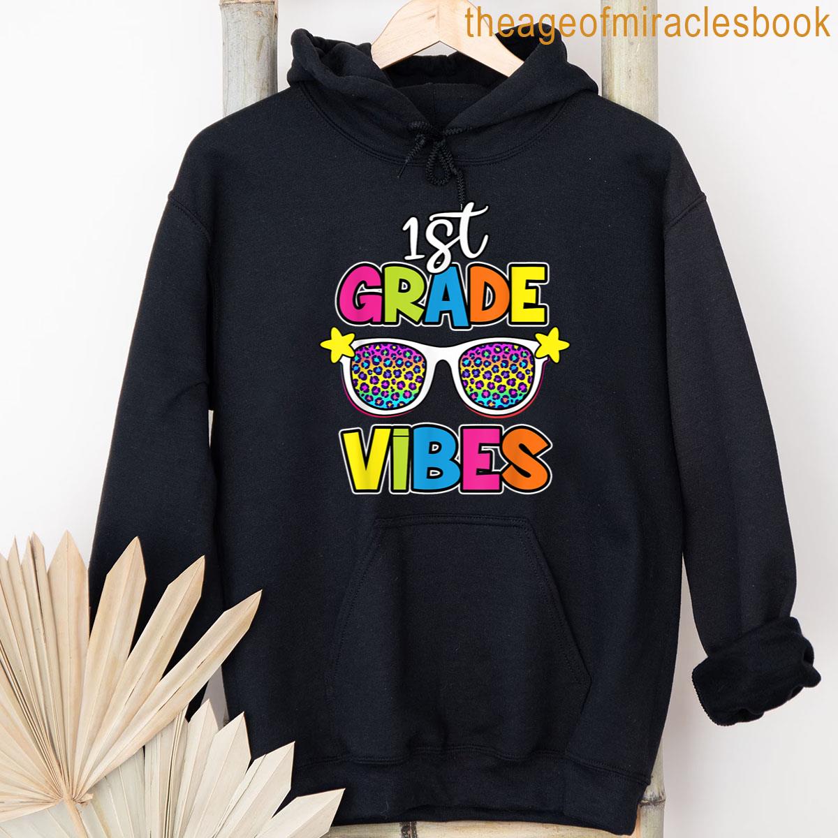 Alternative view of 1st Grade Vibes Sunglasses Student Teacher Back To School T-shirt