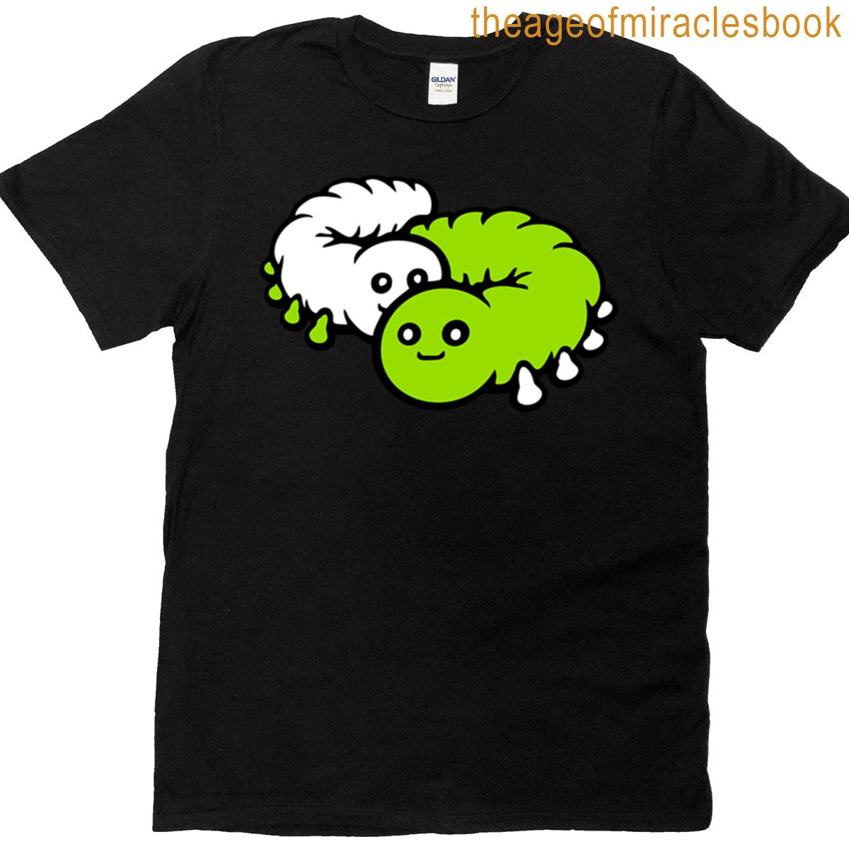 2 Caterpillar Cople Friends Love Cute Two Duo Team T-shirt