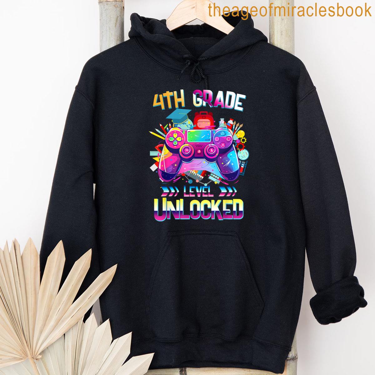 Alternative view of 4th Grade Level Unlocked Video Game Back To School Students T-shirt