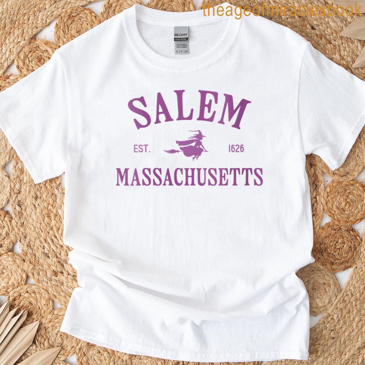 Womens Salem Massachusetts Est 1626 Witch T-shirt