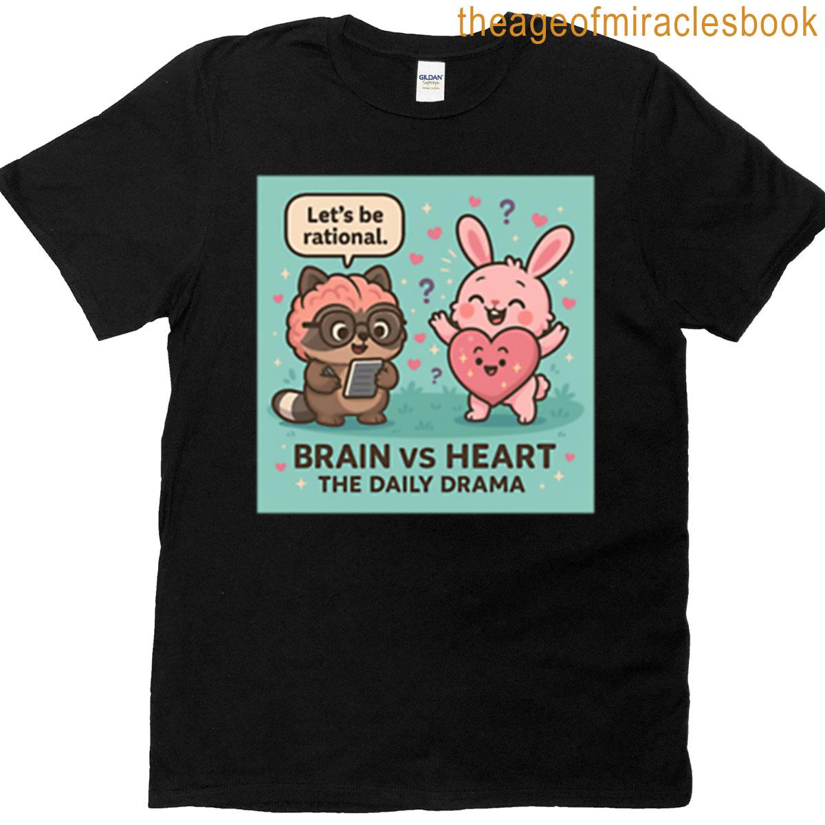 Brain Vs Heart The Daily Drama In Kawaii Style T-shirt