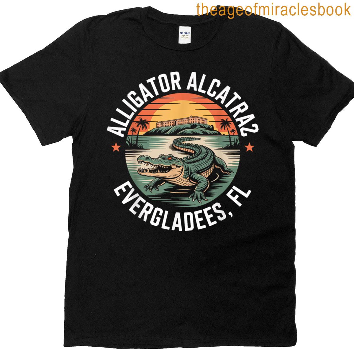 Alligator Alcatraz Everglades Fl Retro Style T-shirt