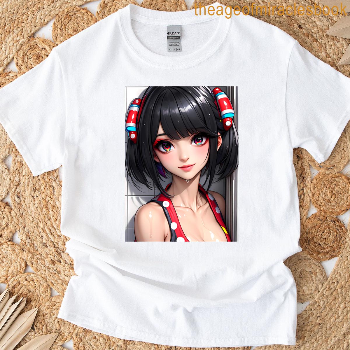 Anime Taihou Azur Lane Game Bathroom Wet Look Maid Portrait T-shirt