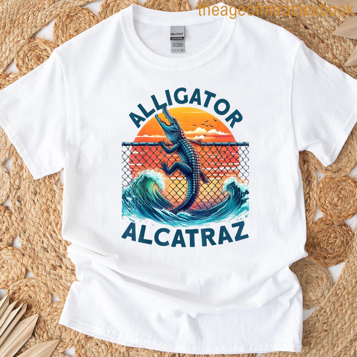 Funny Alligator Alcatraz Meme Florida Everglades Parody T-shirt