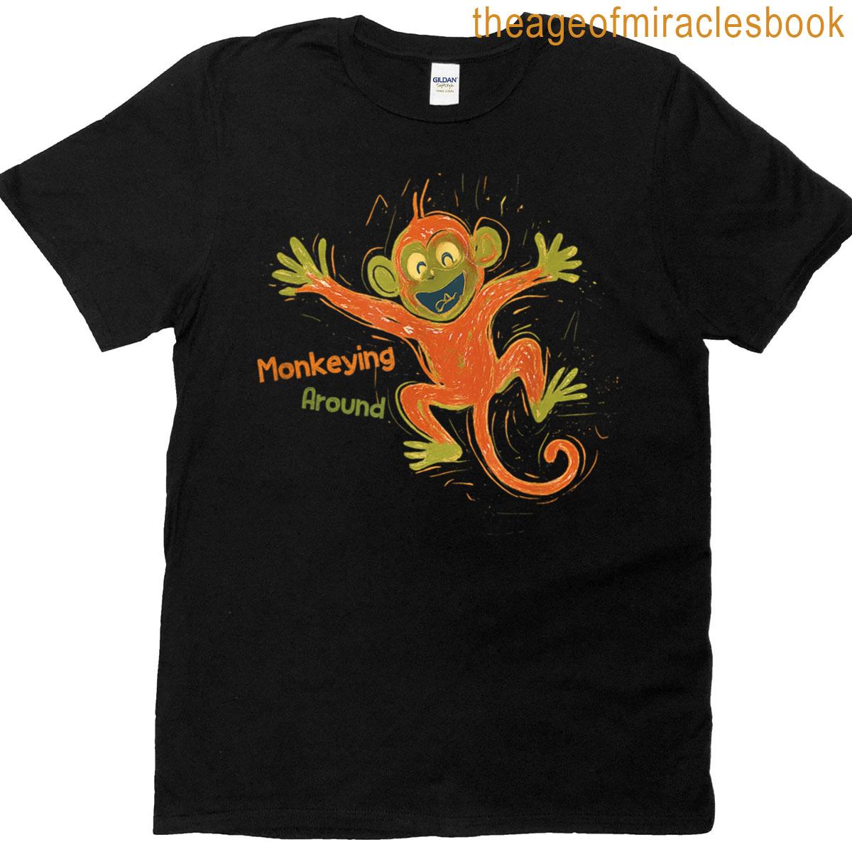 Playful Monkeying Around Color Graphic Kids Fun Tee Lovers T-shirt