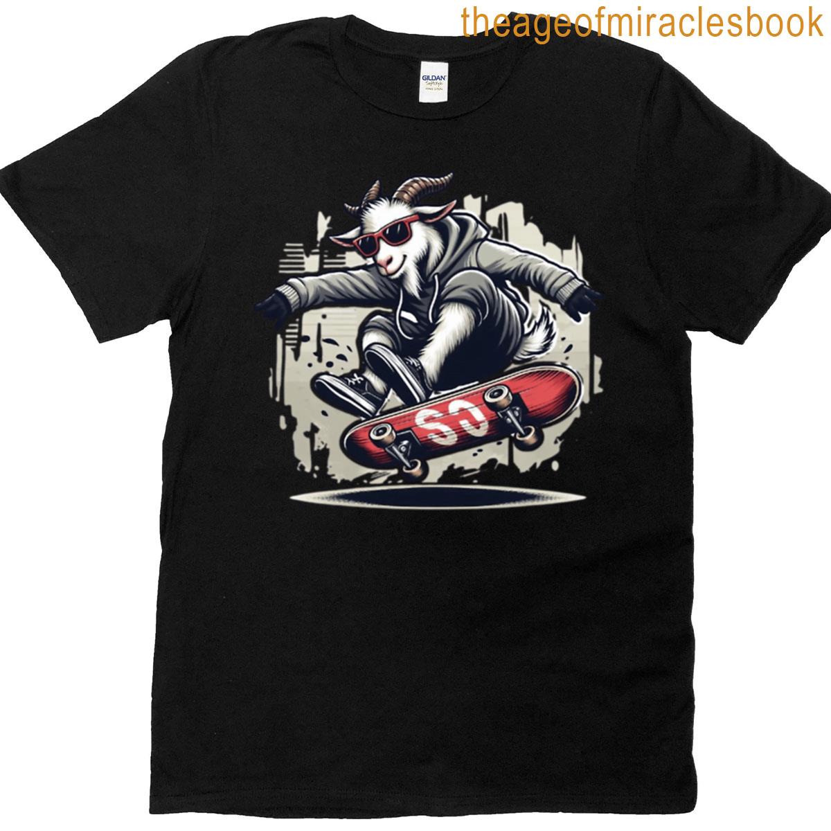 Skater Goat Extreme Sports With Horns T-shirt