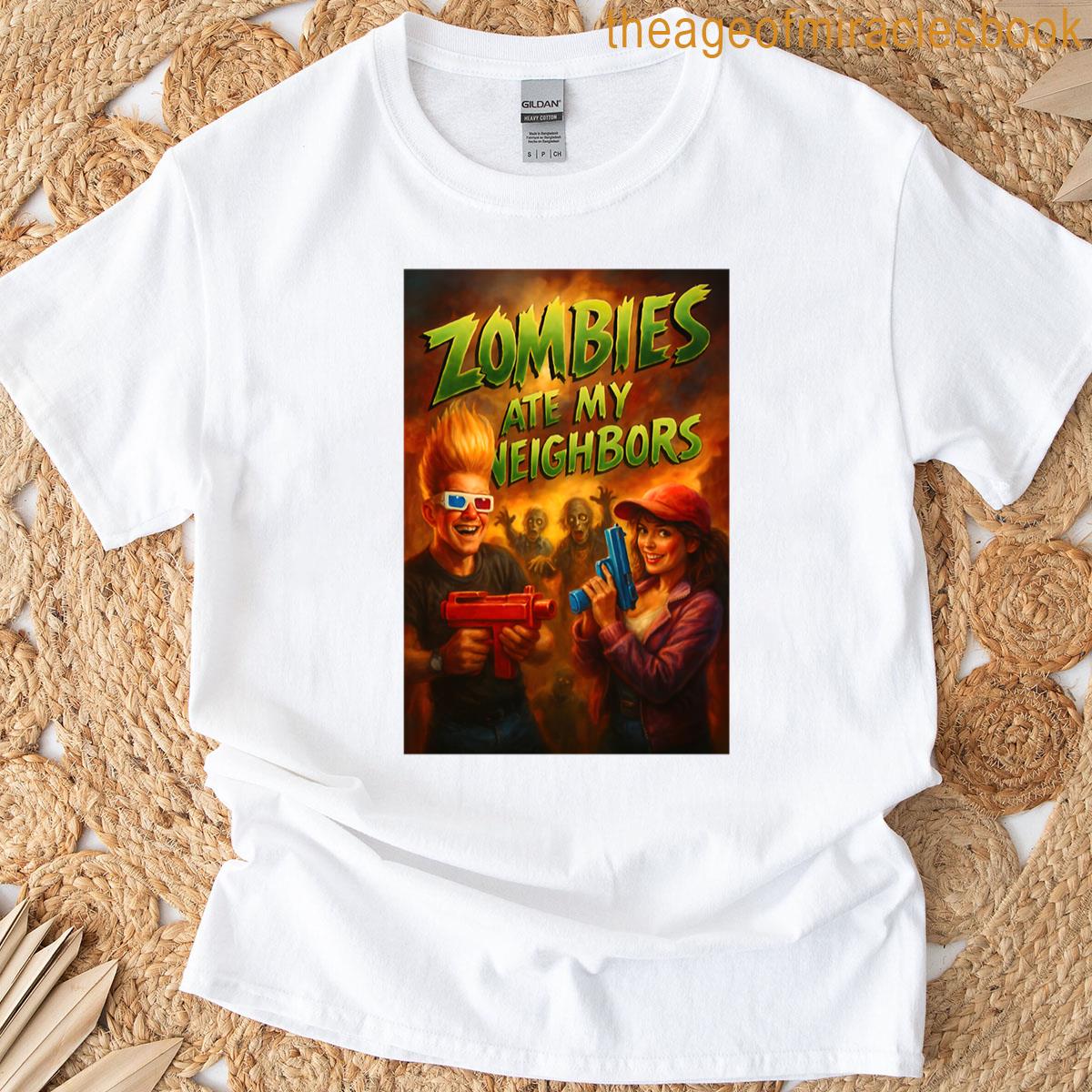 Zombies Ate My Neighbors Retro Game Art T-shirt
