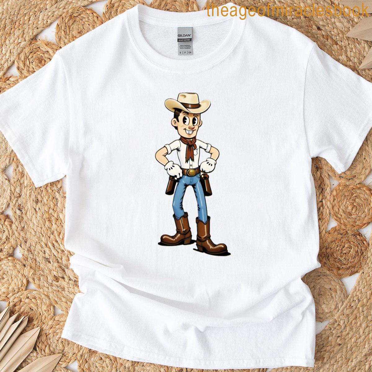 Cartoon Cowboy Oversized T-shirt