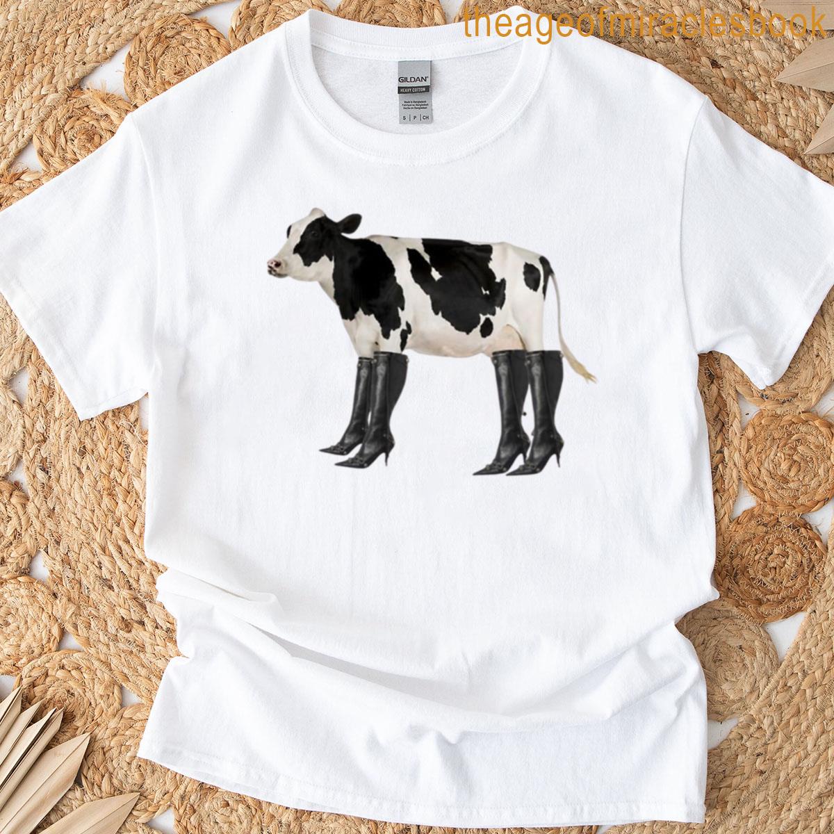 ◆LEE◆ Kansas Cow Watercolor Graphic T-Shirt White LEVI'S® Relaxed Fit Graphic Tee - Archival Rodeo Egret