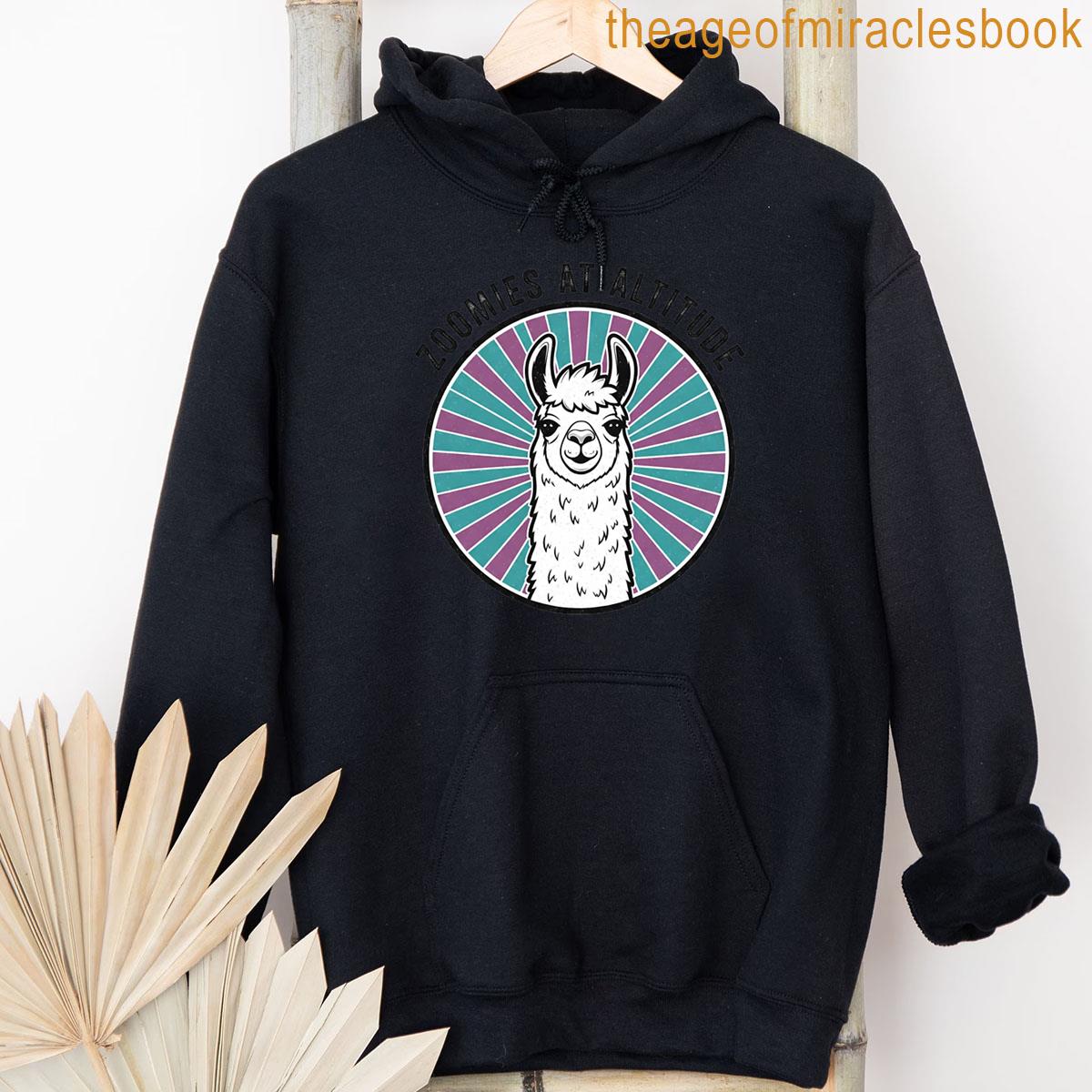 Alternative view of Zoomies At Altitude Funny Llama T-shirt
