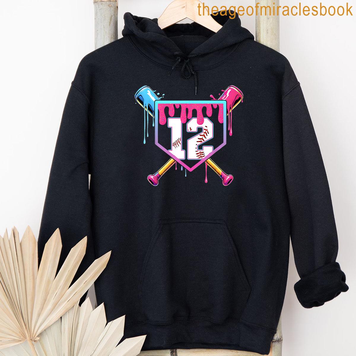 Alternative view of 12th Birthday Ice Cream Drip Baseball Splatter 12 Years Kids Premium T-shirt